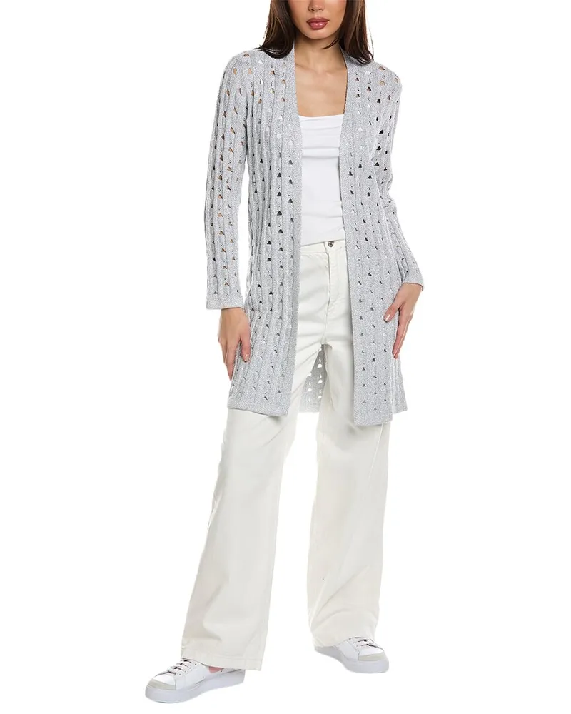 ST. JOHN Crochet Cardigan Grey