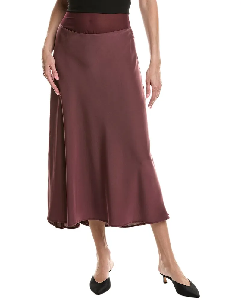 WeWoreWhat Chiffon Cutout Midi Skirt Red