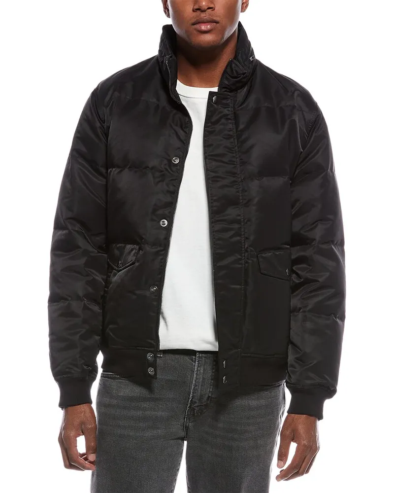 Theory Derion Quilted Coat Black