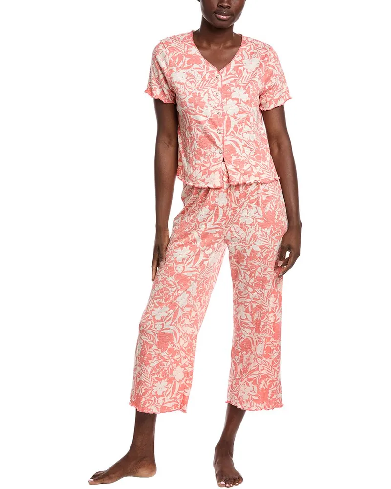 Splendid 2pc Sleep Cardigan & Crop Pant Set Nocolor
