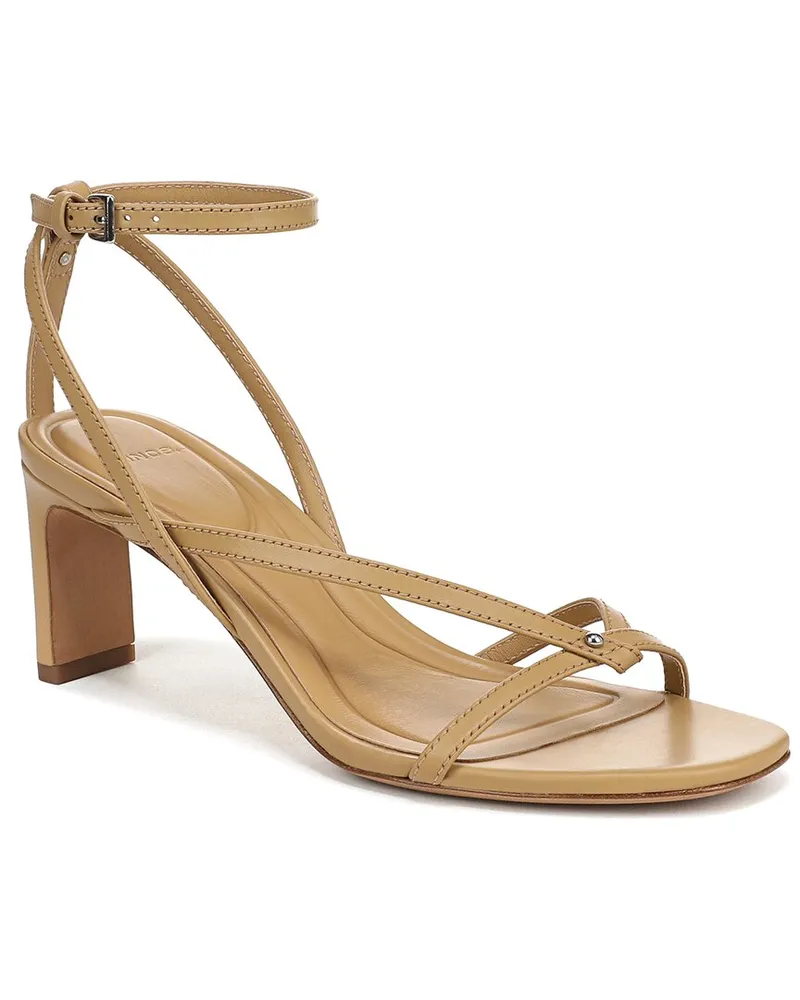 Vince Marilyn Leather Strappy Sandal Beige