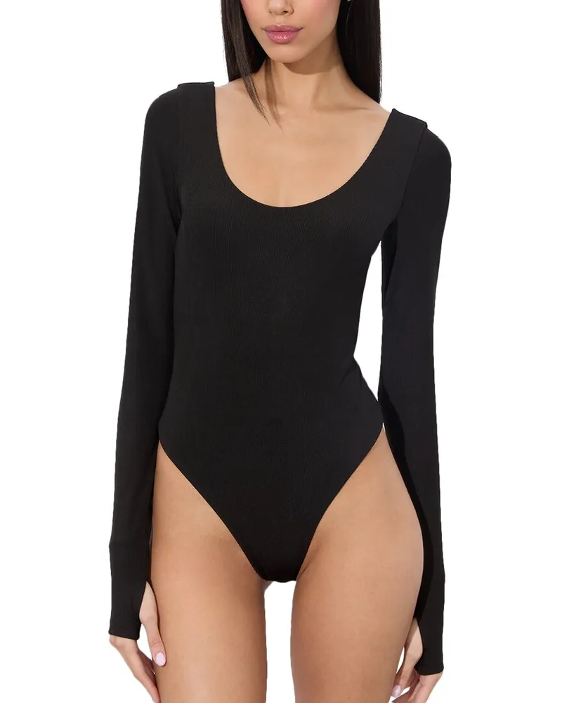 Alice + Olivia Delaina Crop Top Black