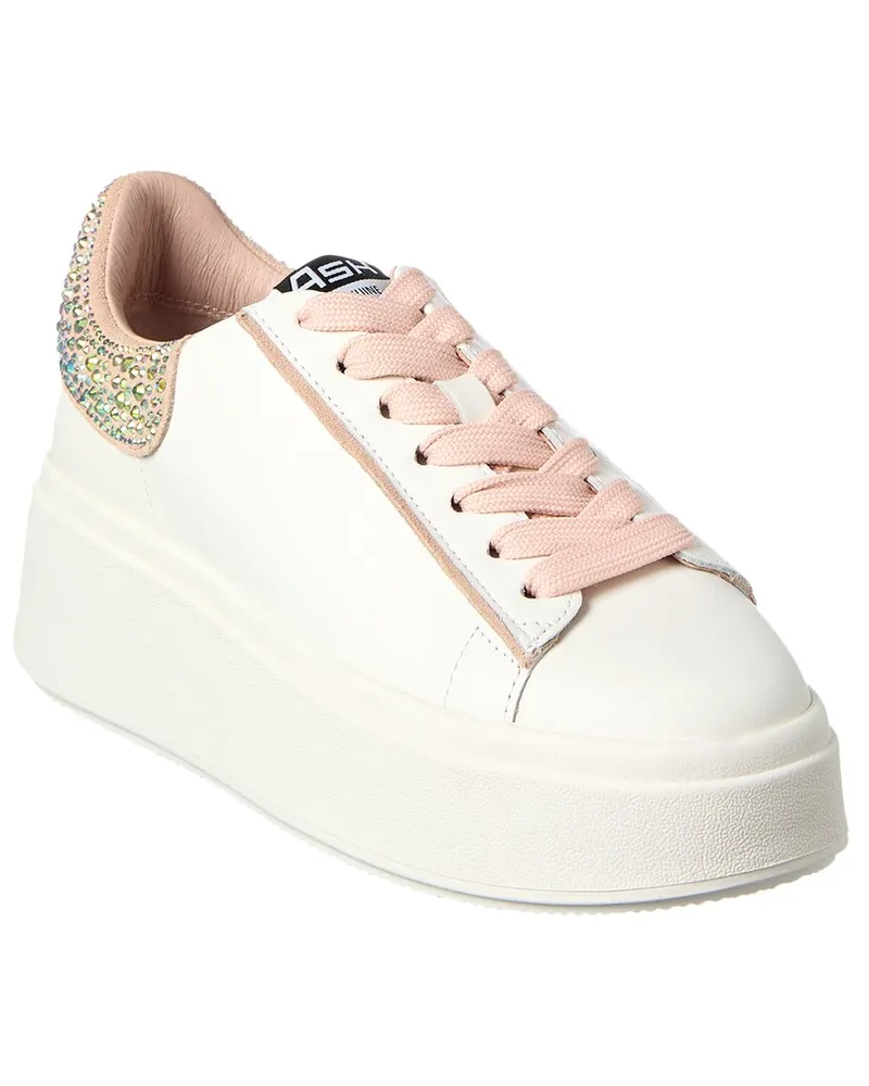 ash Moby Strass Leather Sneaker White