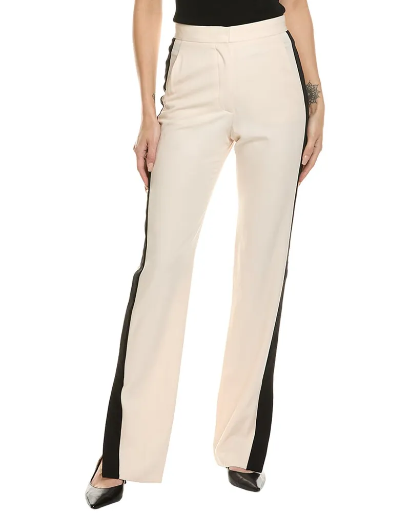 Stella McCartney Balladonia Silk-Lined Wool Trouser White