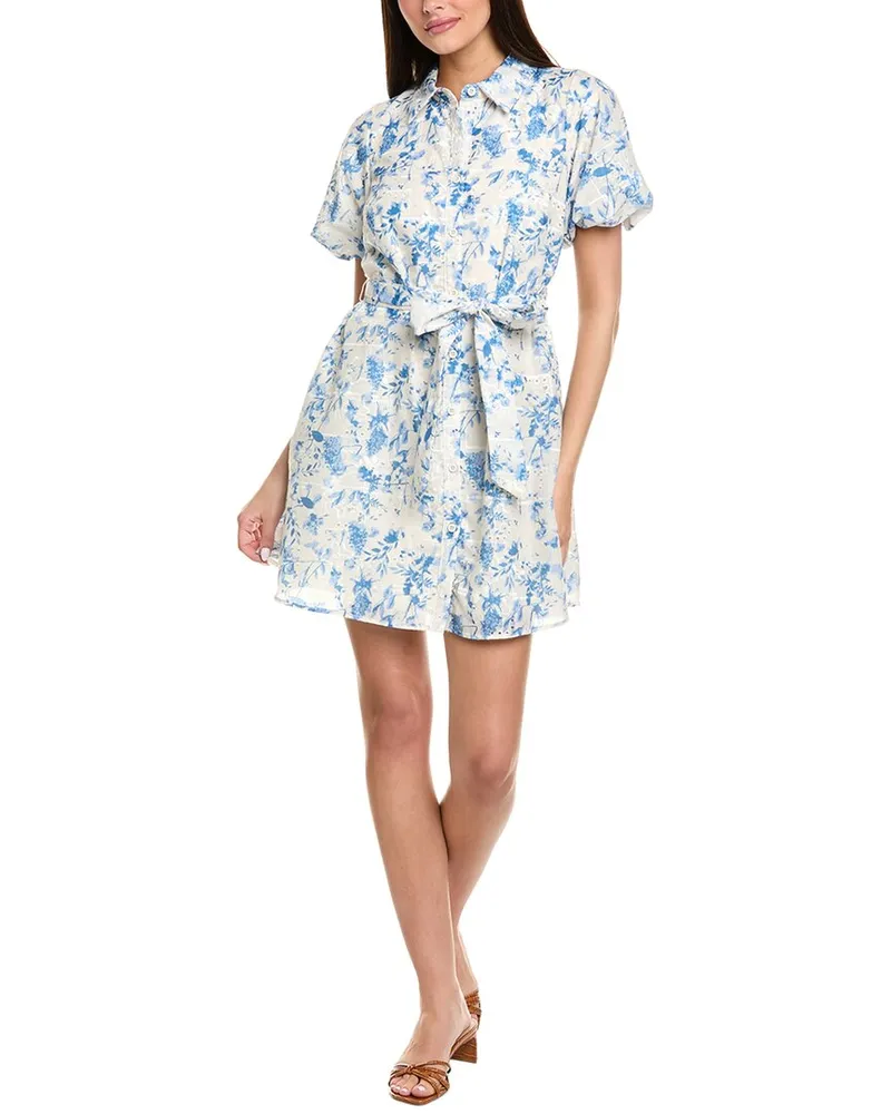 Sam Edelman Eyelet Shirtdress Blue