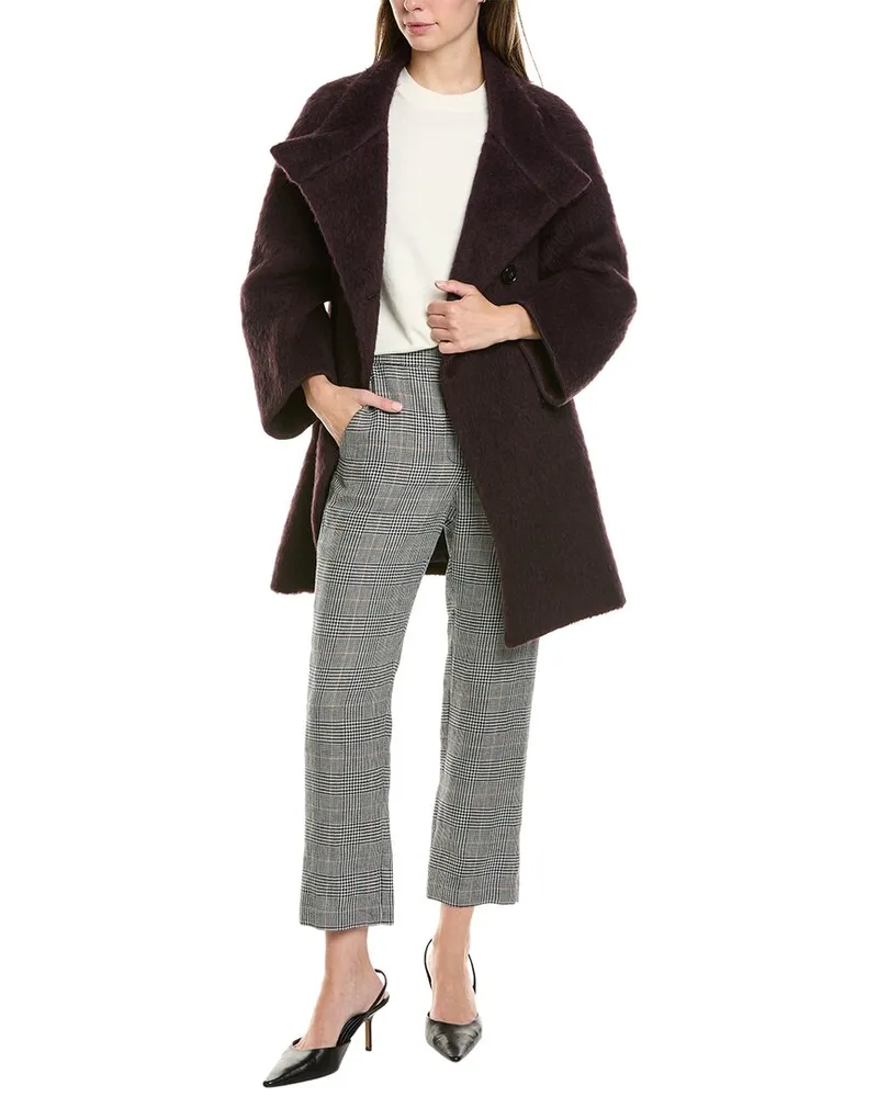 Cinzia Rocca Icons Wool & Alpaca-Blend Coat Purple