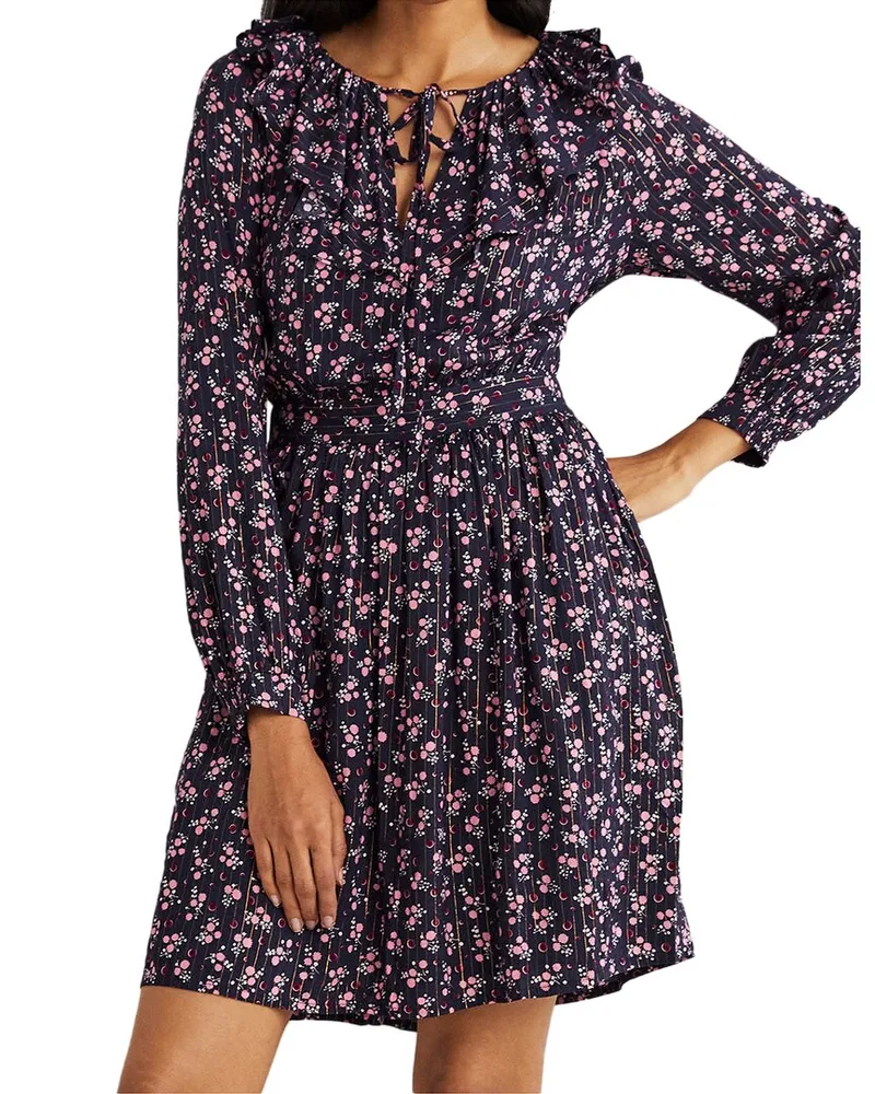 Boden Metallic Frill Detail Dress Nocolor