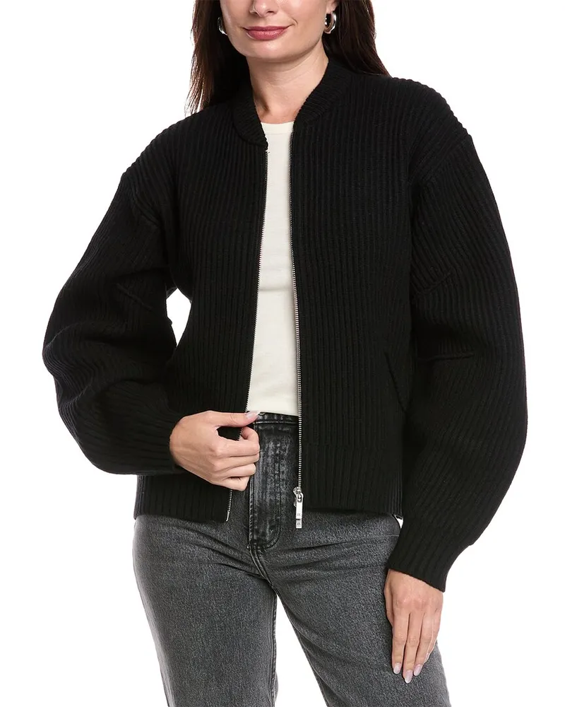 Helmut Lang Apex Wool-Blend Cardigan Black
