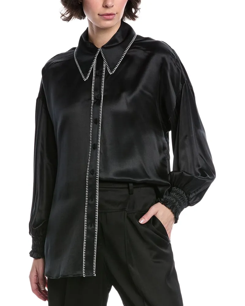 AllSaints Connie Francesco Top Black