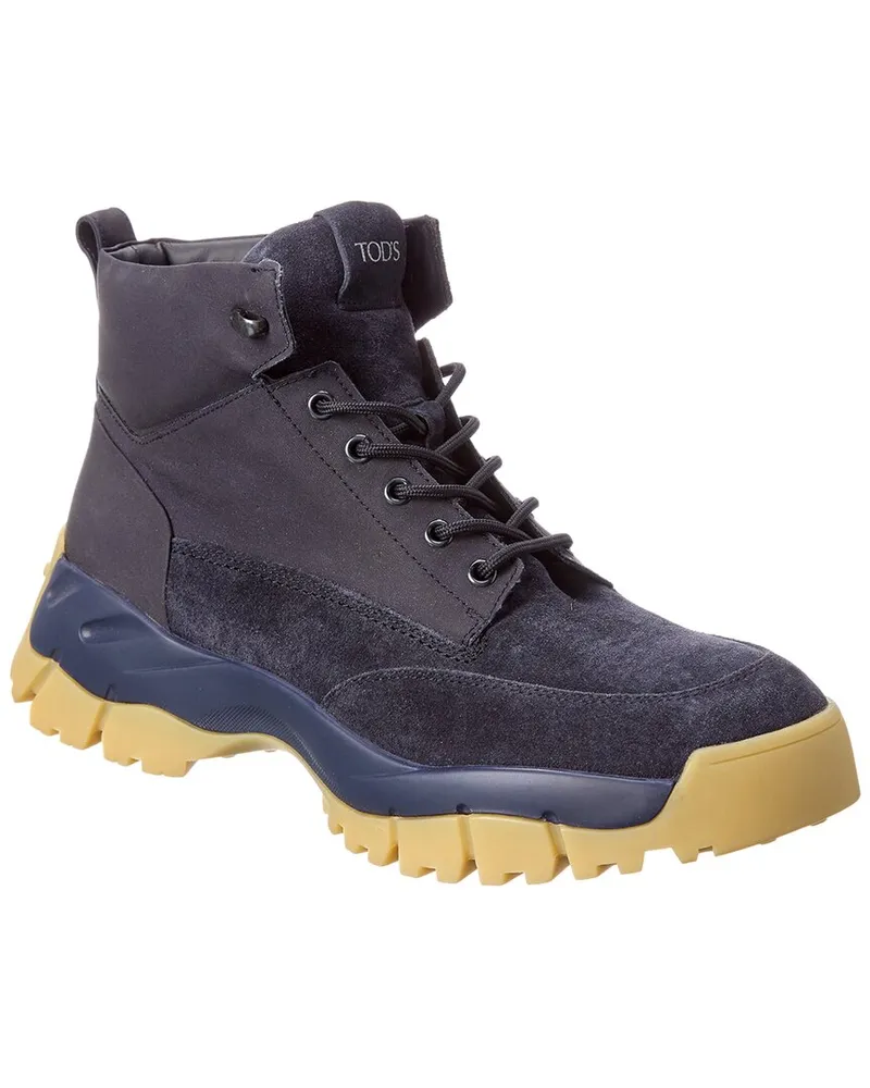 TOD'S TODs Mid Mountain Suede & Canvas Boot Nocolor