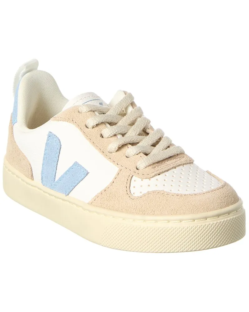 VEJA Small V-10 Chromefree Leather Sneaker Blue