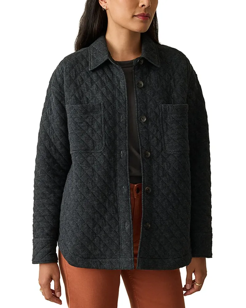 Faherty Epic Quilted Fleece Shirt Jacket Nocolor