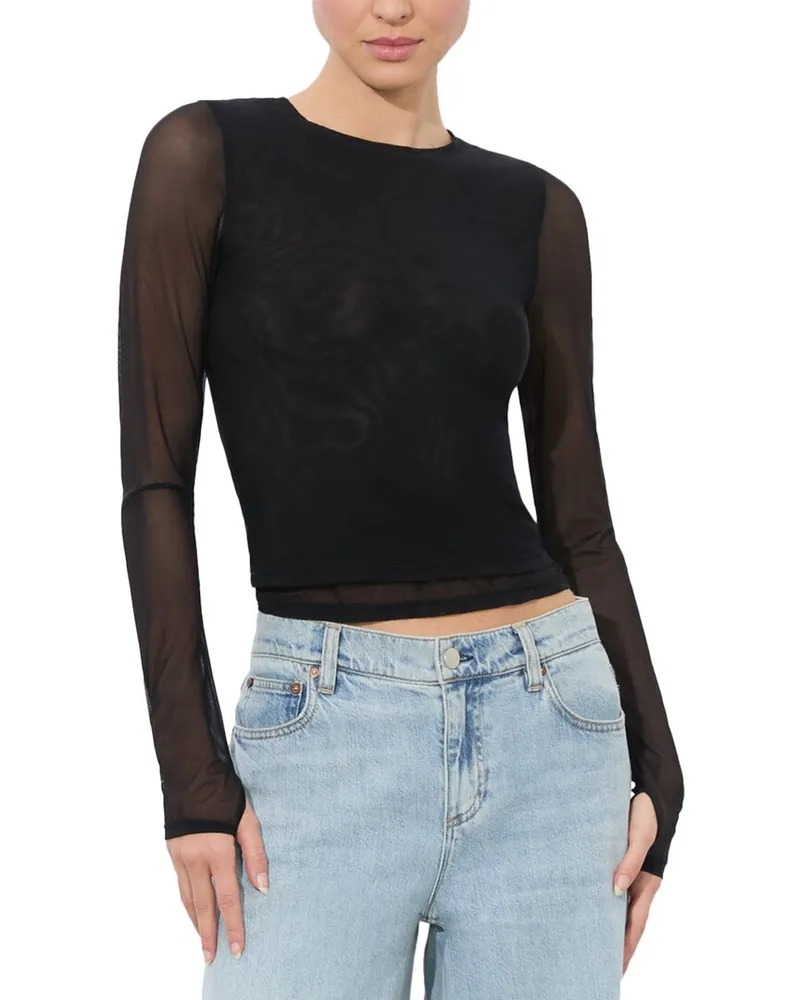 Alice + Olivia Delaina Top Black