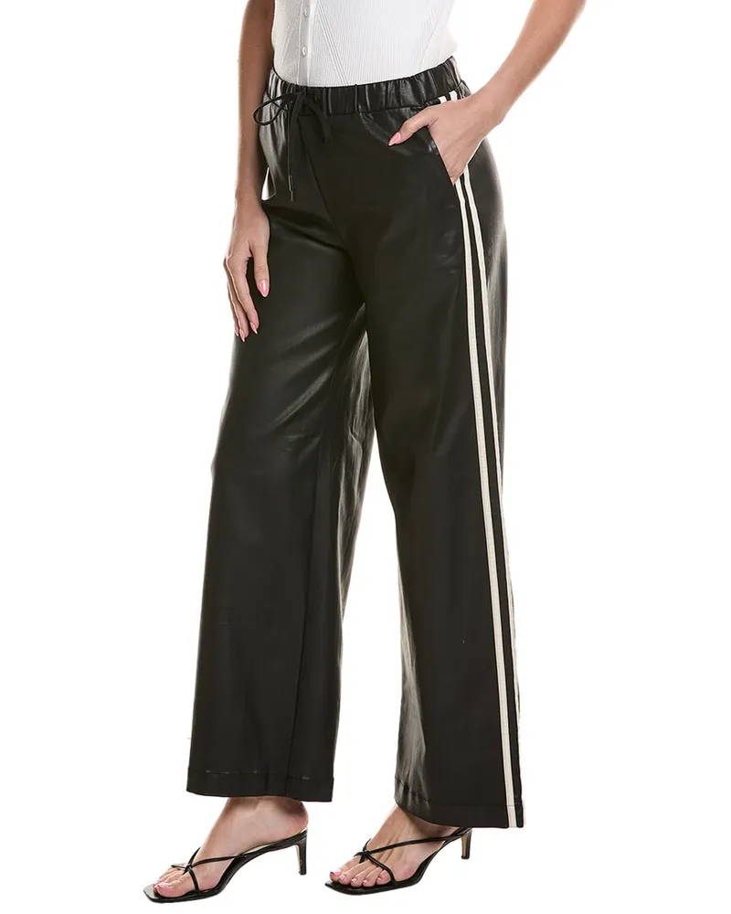 Bella Dahl Sport Stripe Wide Leg Black