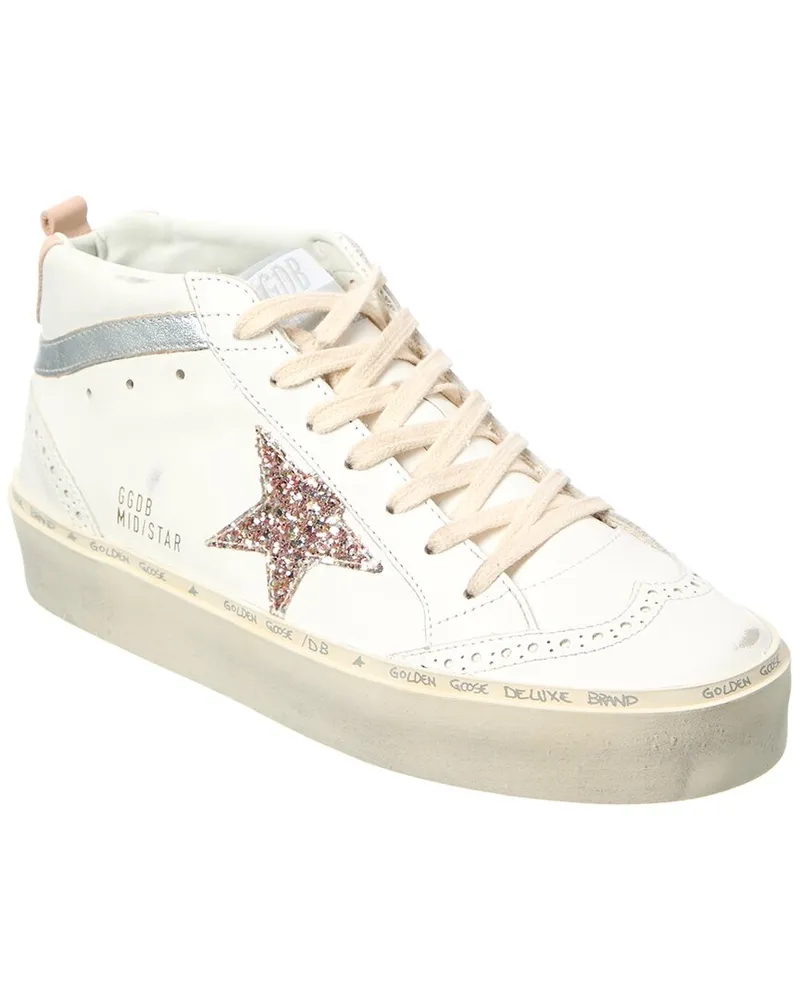 Golden Goose Mid Star Leather Sneaker White