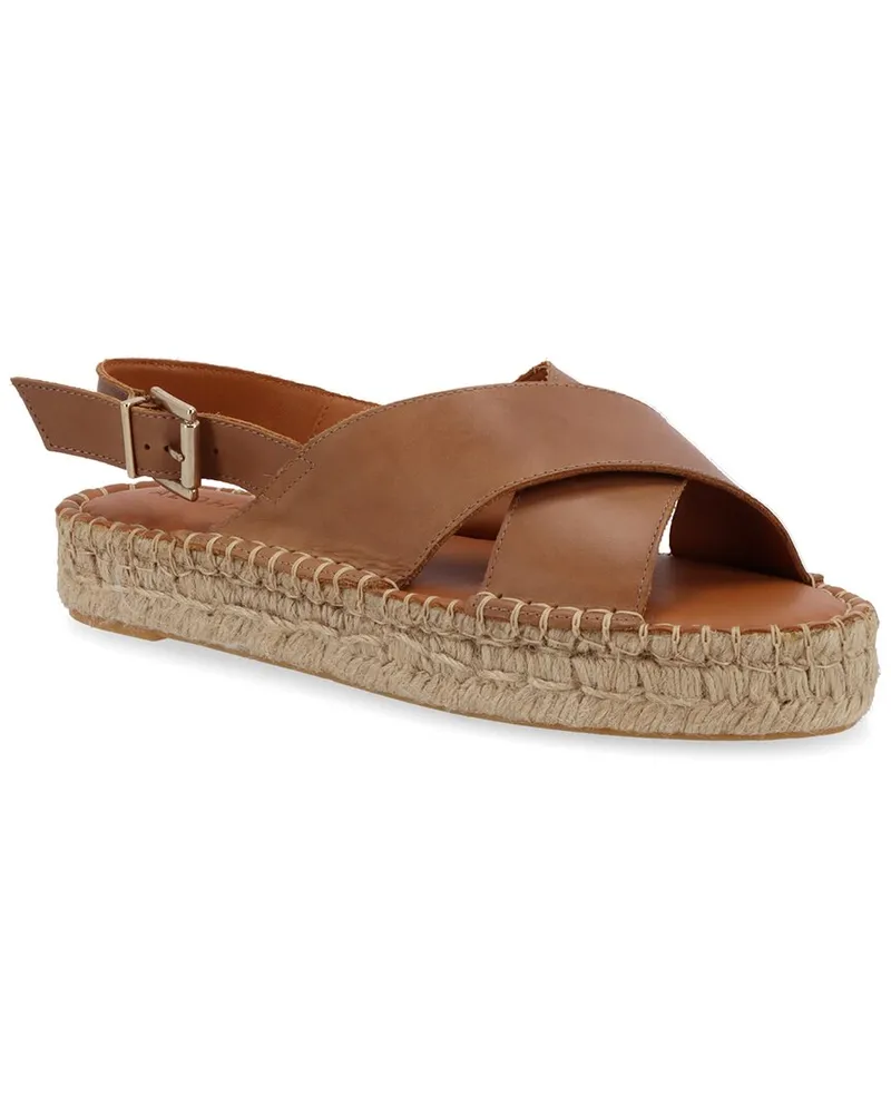 Alohas Crossed Leather Espadrille Nocolor