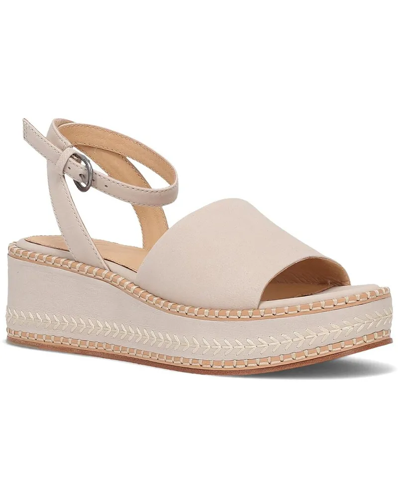 Frye Joy Ankle Strap Leather Wedge Sandal Nocolor