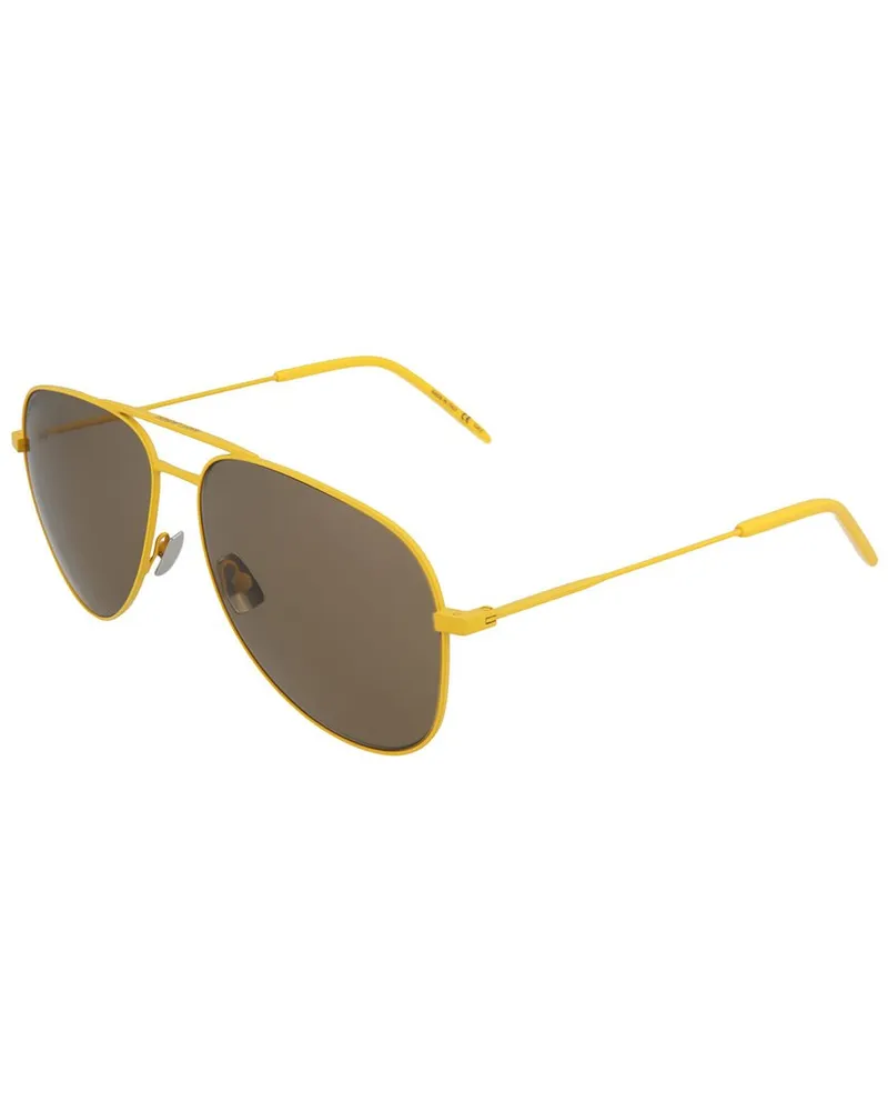 Saint Laurent Unisex CLASSIC11 59mm Sunglasses Yellow