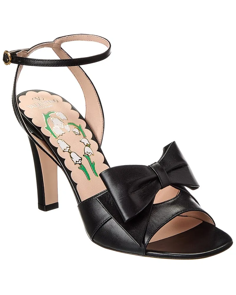 Valentino Garavani Bowow 95 Leather Sandal Black