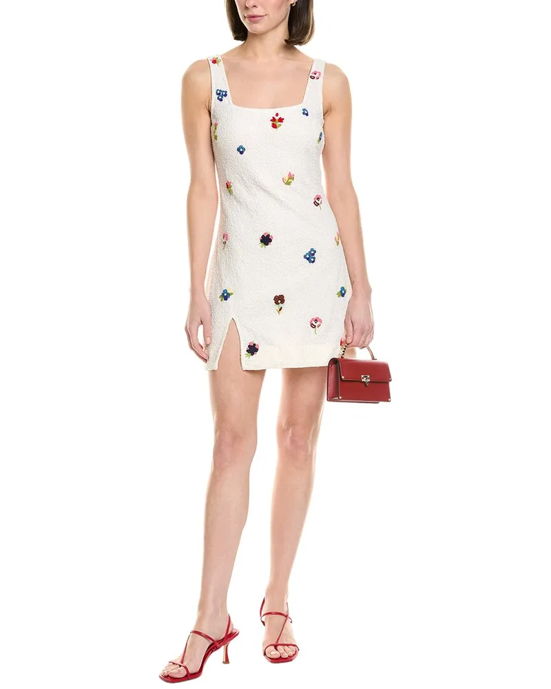 STAUD Sable Mini Dress White