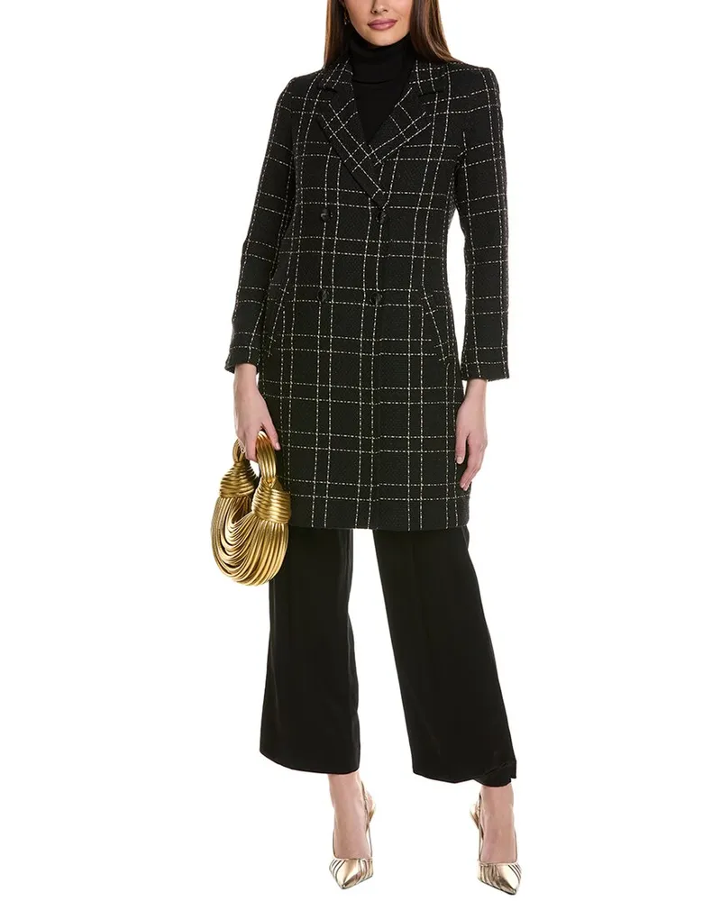 Vince Camuto Tweed Coat Black