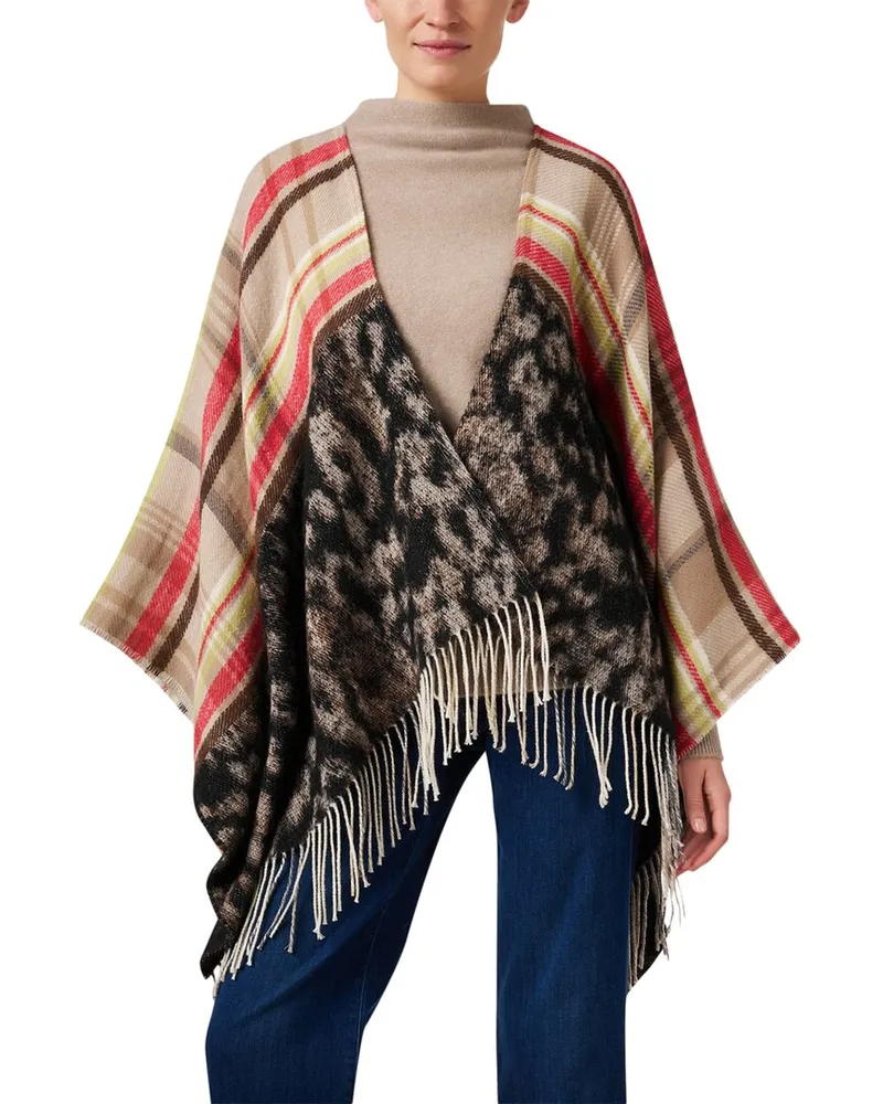 Marc Cain Print Wool & Alpaca-Blend Cape Nocolor