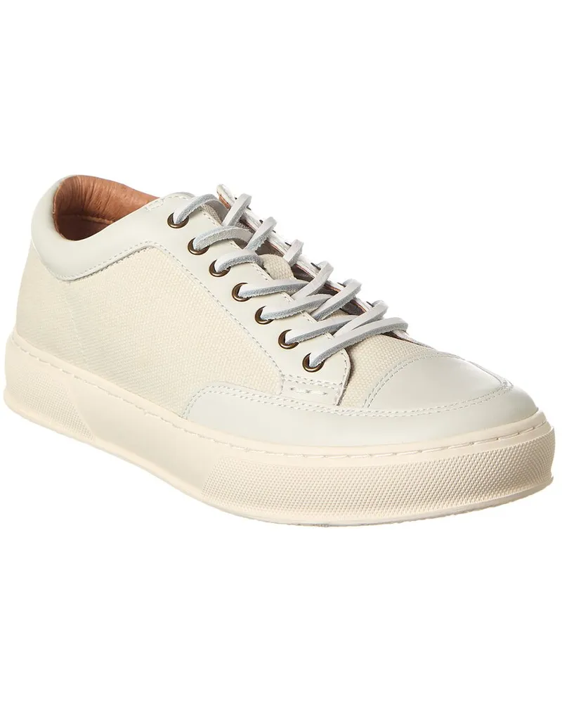 Frye Hoyt Low Lace Canvas & Leather Sneaker White