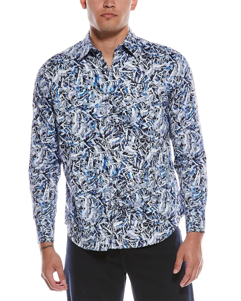 Robert Graham Gatton Classic Fit Woven Shirt Blue