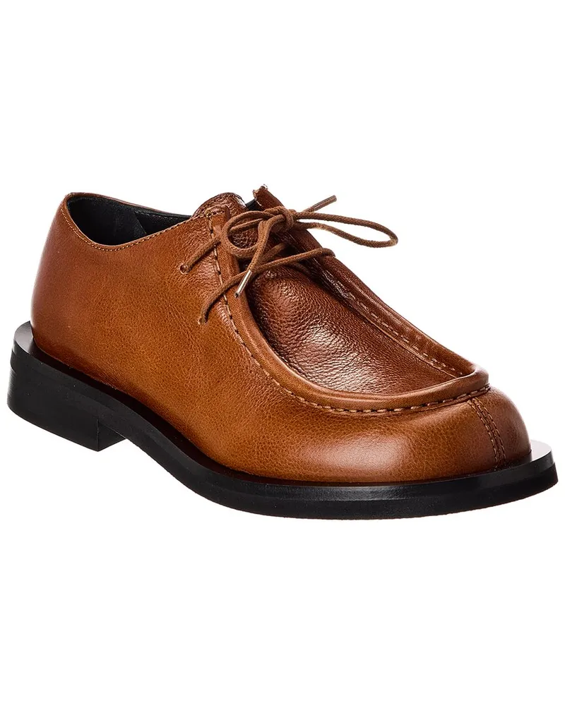 SPORTMAX Taiga Leather Loafer Brown