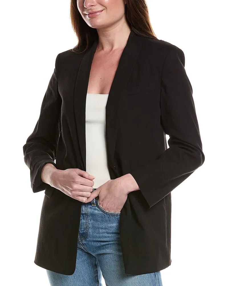 Theory Linen Rolled Sleeve Shawl Blazer Nocolor