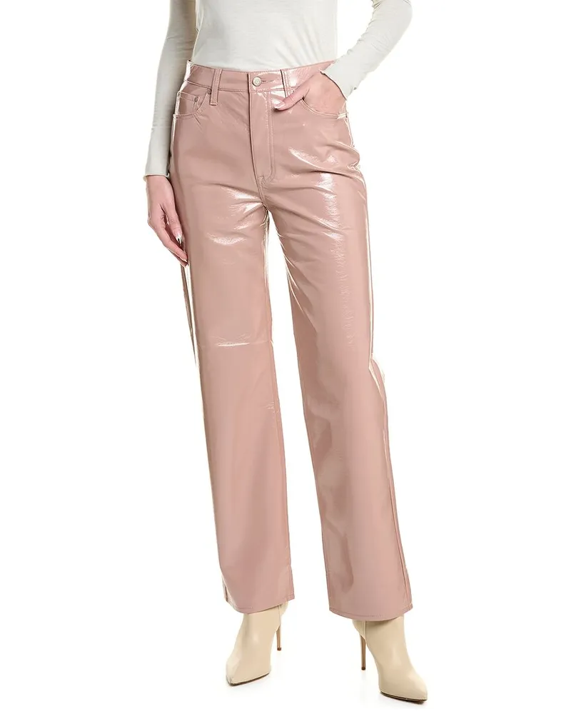PISTOLA Cassie Super High-Rise Mellow Rose Vinyl Straight Jean Pink