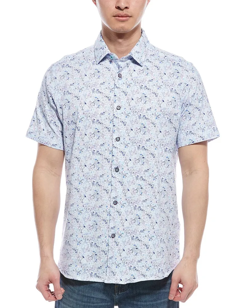 Robert Graham Myers Knit Shirt Blue