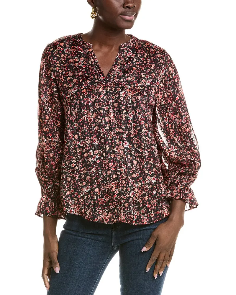 Vince Camuto Balloon Sleeve Blouse Black