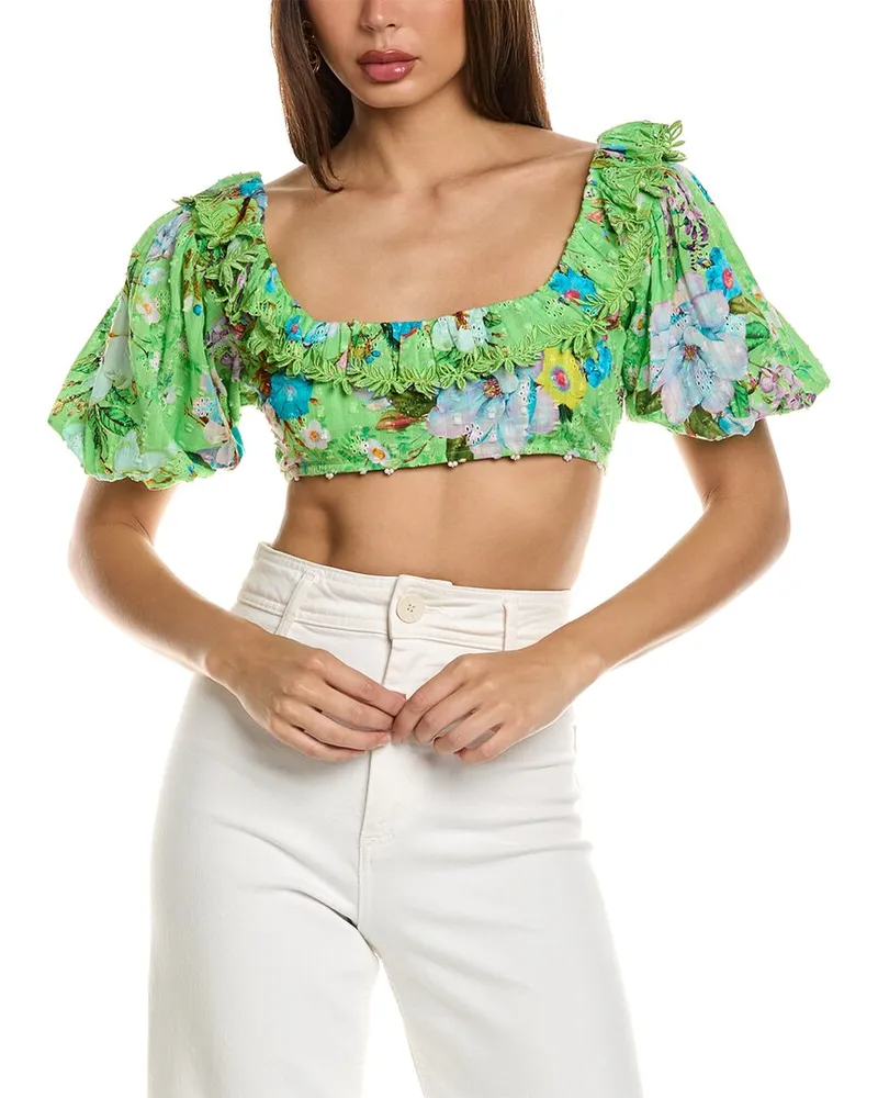 Hemant & Nandita Crop Top Green