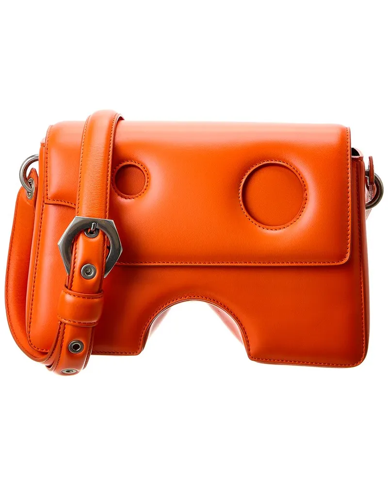 OFF-WHITE Burrow Leather Shoulder Bag (Authentic Pre-Loved Nocolor