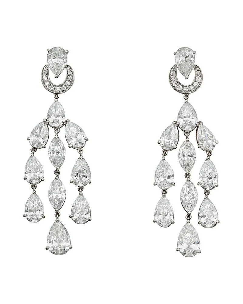 Bulgari Platinum 13.50 ct. tw. Diamond Chandelier Earrings (Authentic Pre-Loved Nocolor