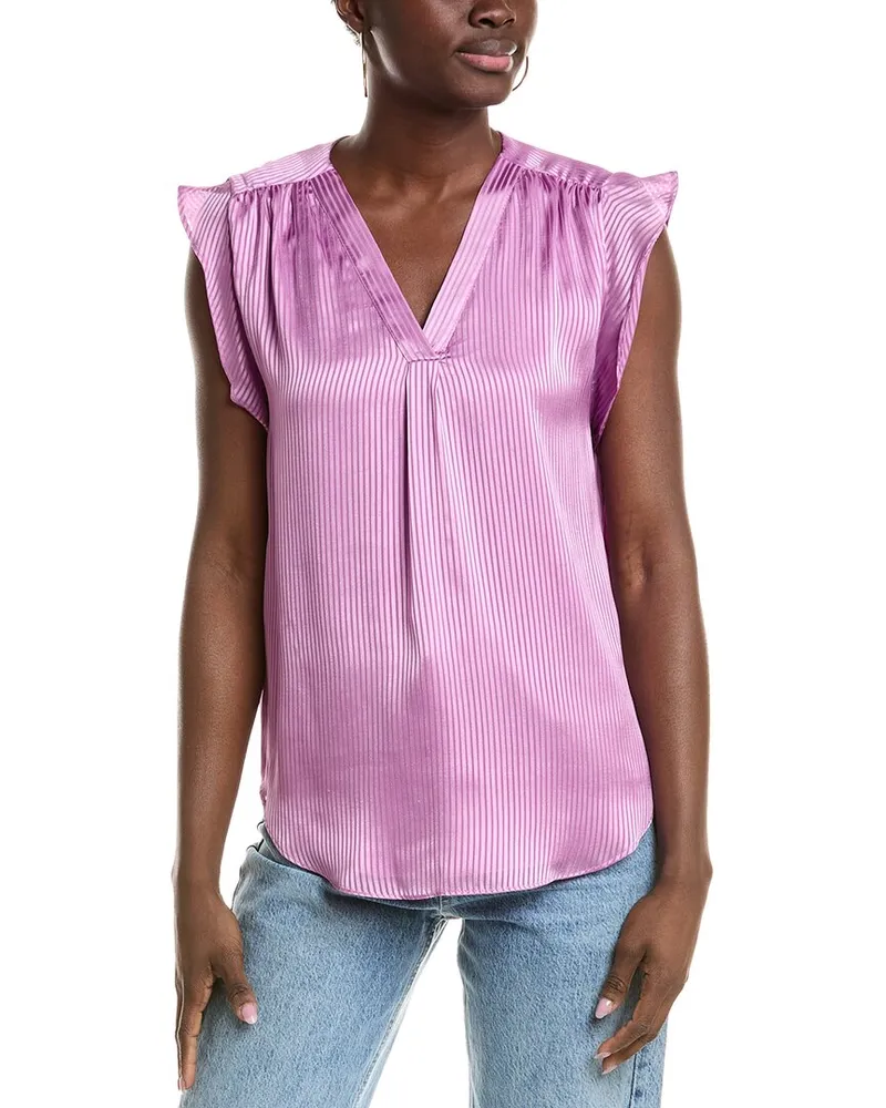Vince Camuto Shadow Stripe Blouse Purple