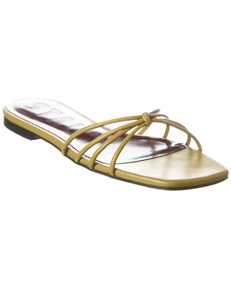 STAUD Pippa Leather Sandal Green