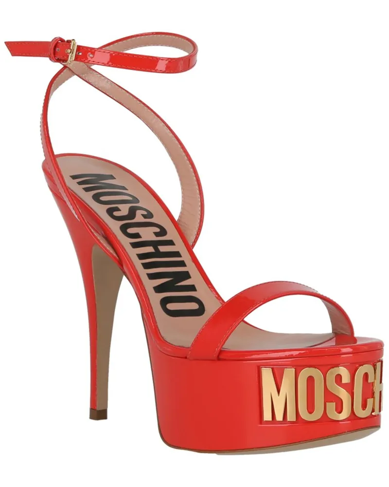 Moschino Logo Letter Platform Pump Orange