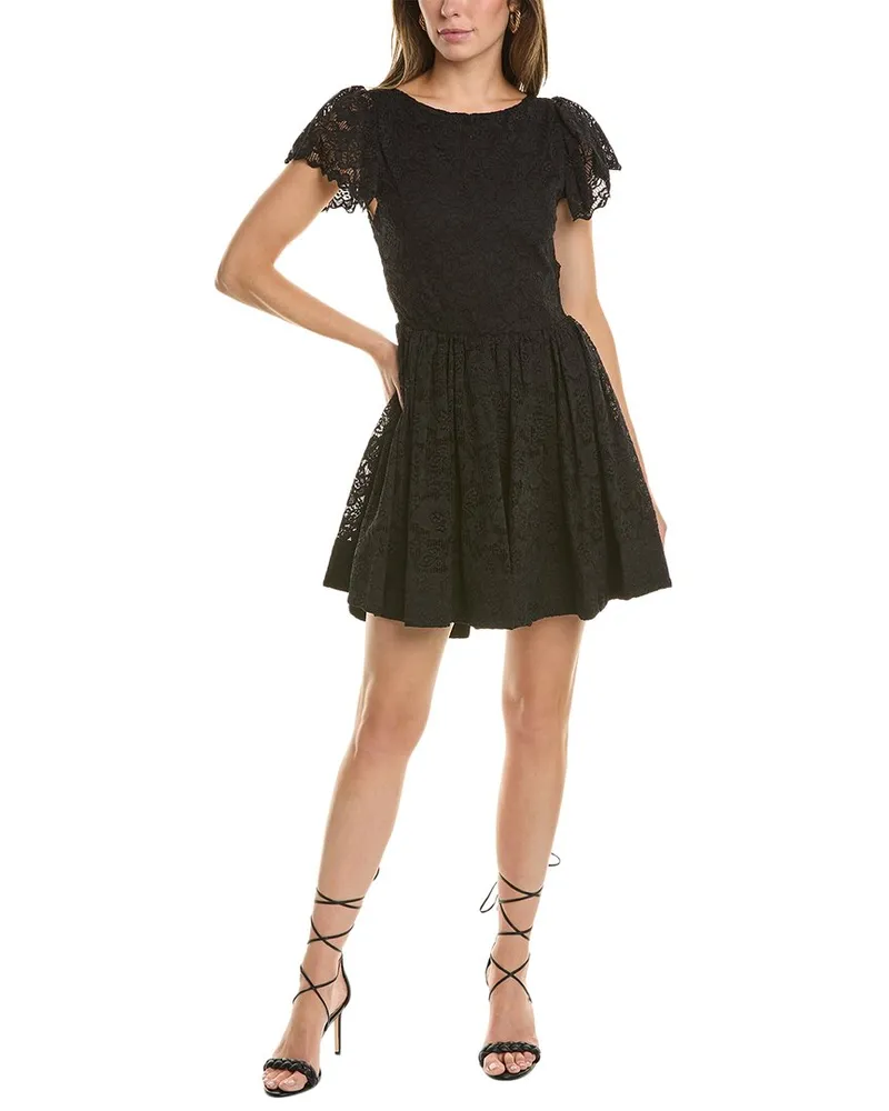 Caroline Constas Marguerite Mini Dress Black