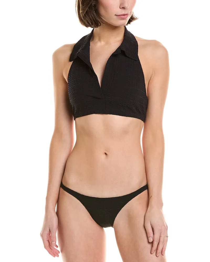 Lisa Marie Fernandez 2pc Polo Bikini Set Black