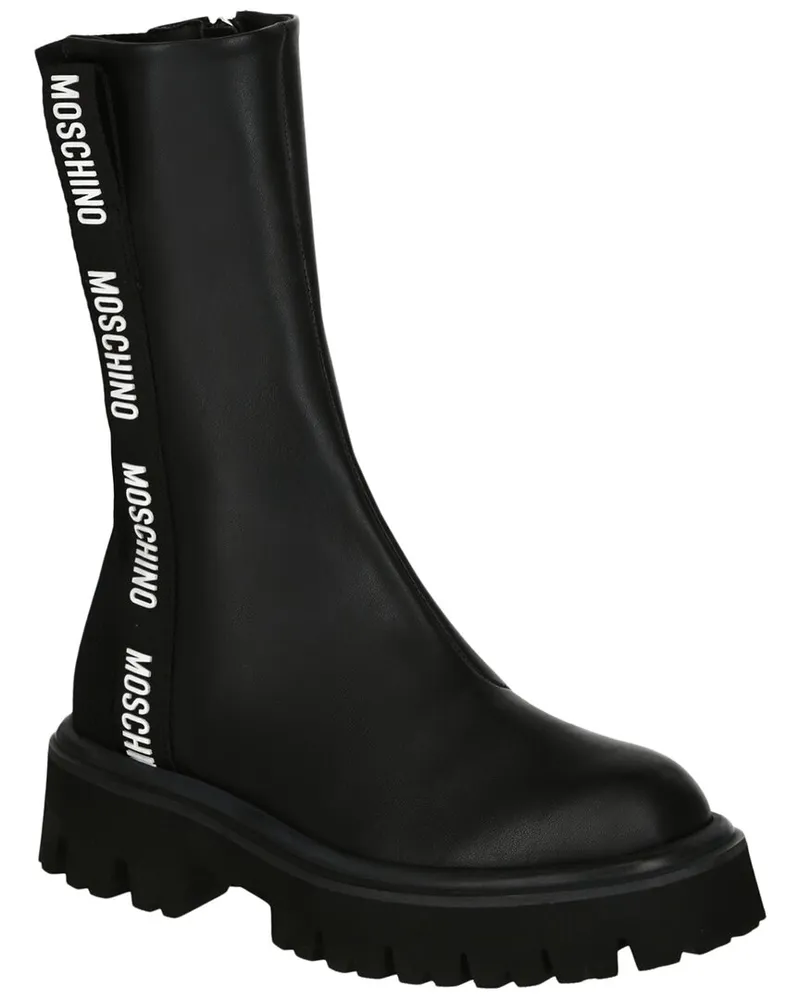 Moschino Leather Boot Black