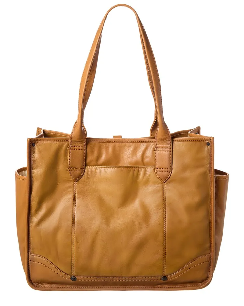Frye Campus Leather Tote Orange