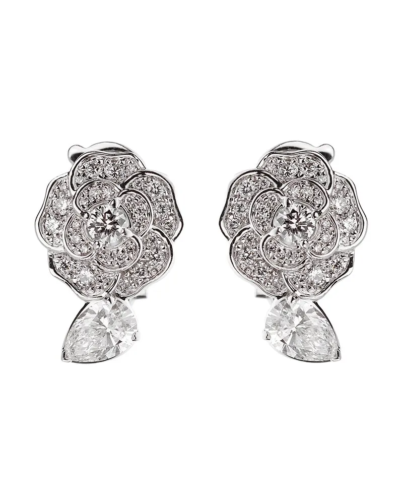 Chanel 18K Diamond Earrings (Authentic Pre-Loved Nocolor
