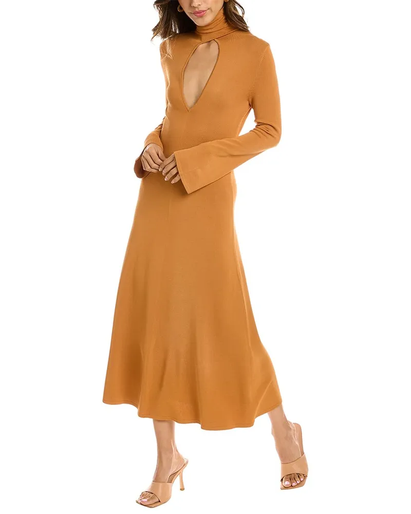 Cult Gaia Eli Midi Dress Brown
