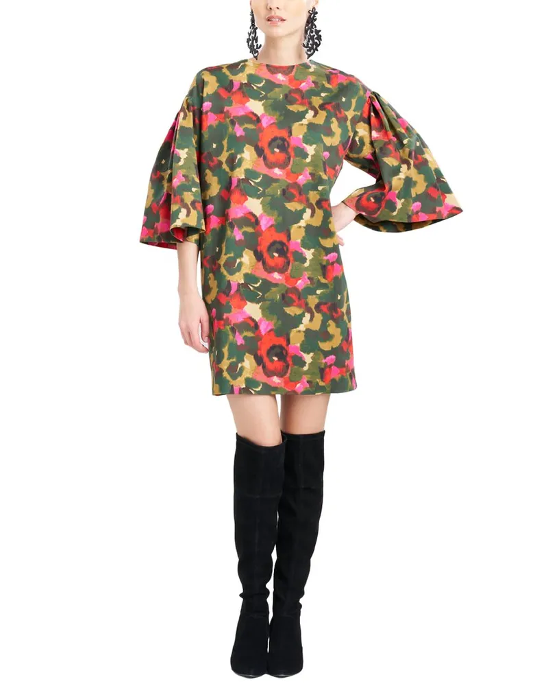 NATORI Floral Shift Dress Nocolor