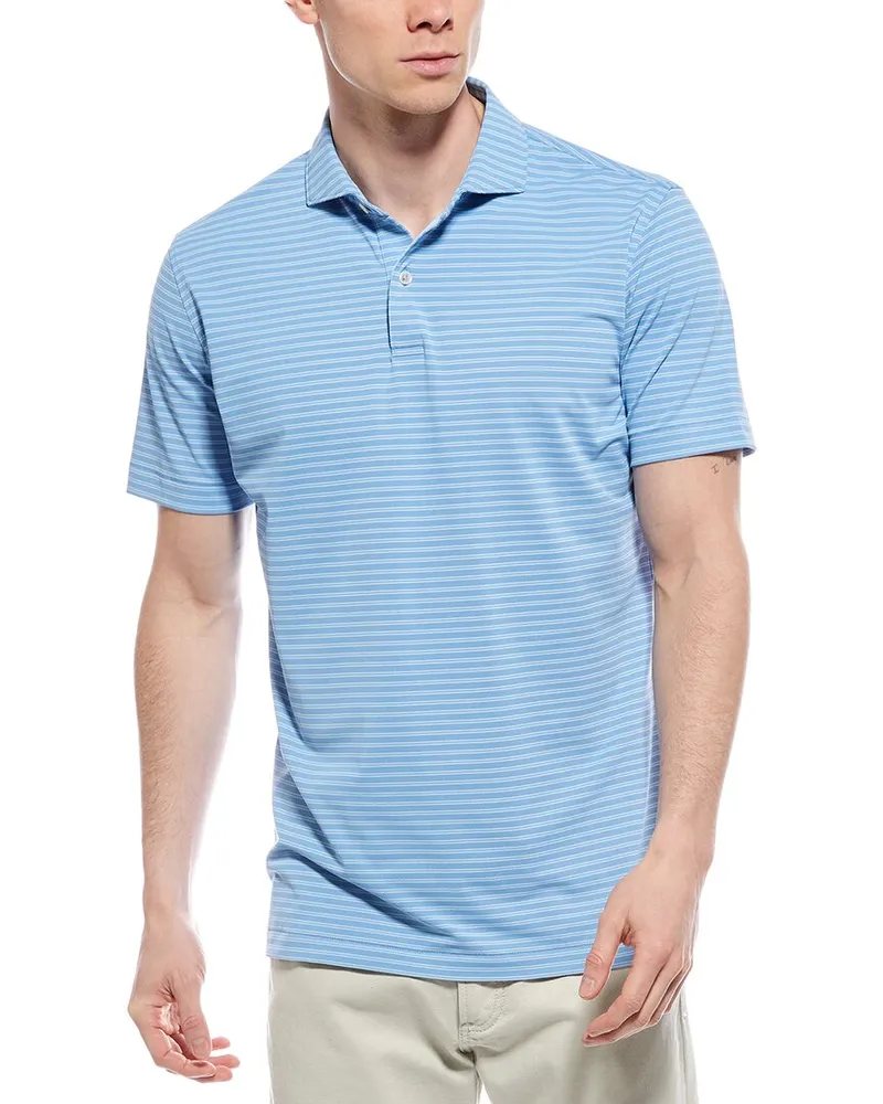 Peter Millar Mezzo Performance Mesh Polo Shirt Blue