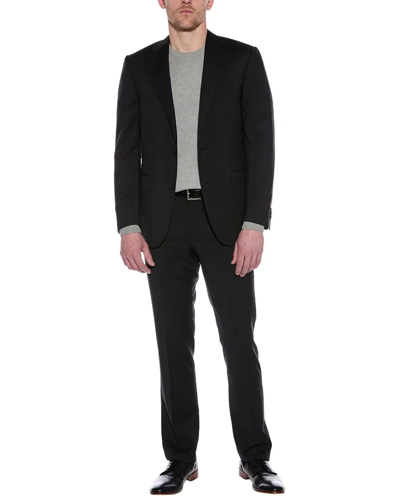 Corneliani 2pc Wool Suit Black