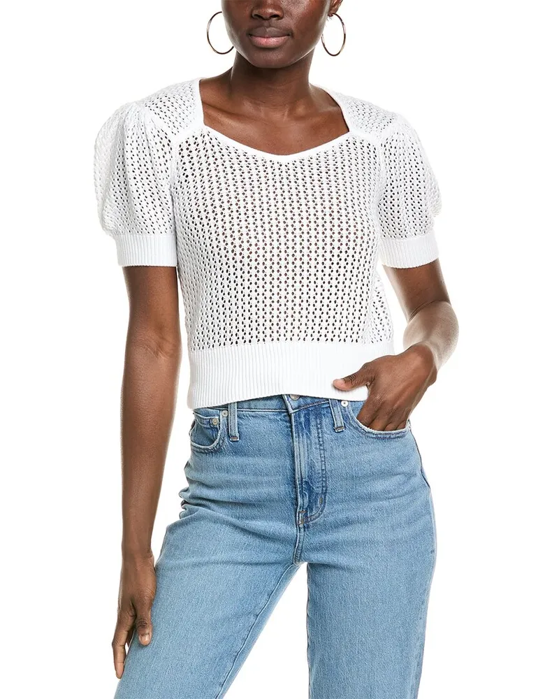 7 for all mankind Sweetheart Sweater White