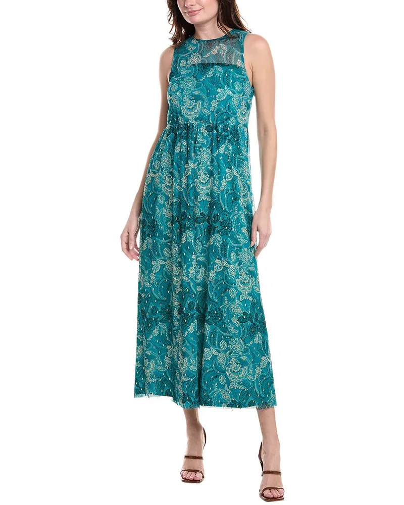Vince Camuto Mesh Maxi Dress Green